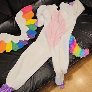 Kids Unicorn One Piece Costume - White and Pink